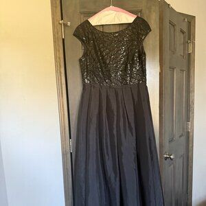 Formal Black Evening Gown, Calvin Klein, Size 12